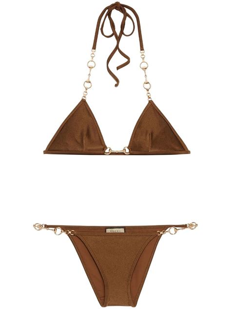 brown gucci bikini